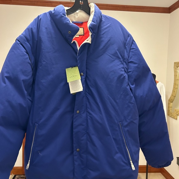 Men’s Gucci, DETACHABLE SLEEVE puffer jacket size 54 made in Italy - Picture 2 of 11
